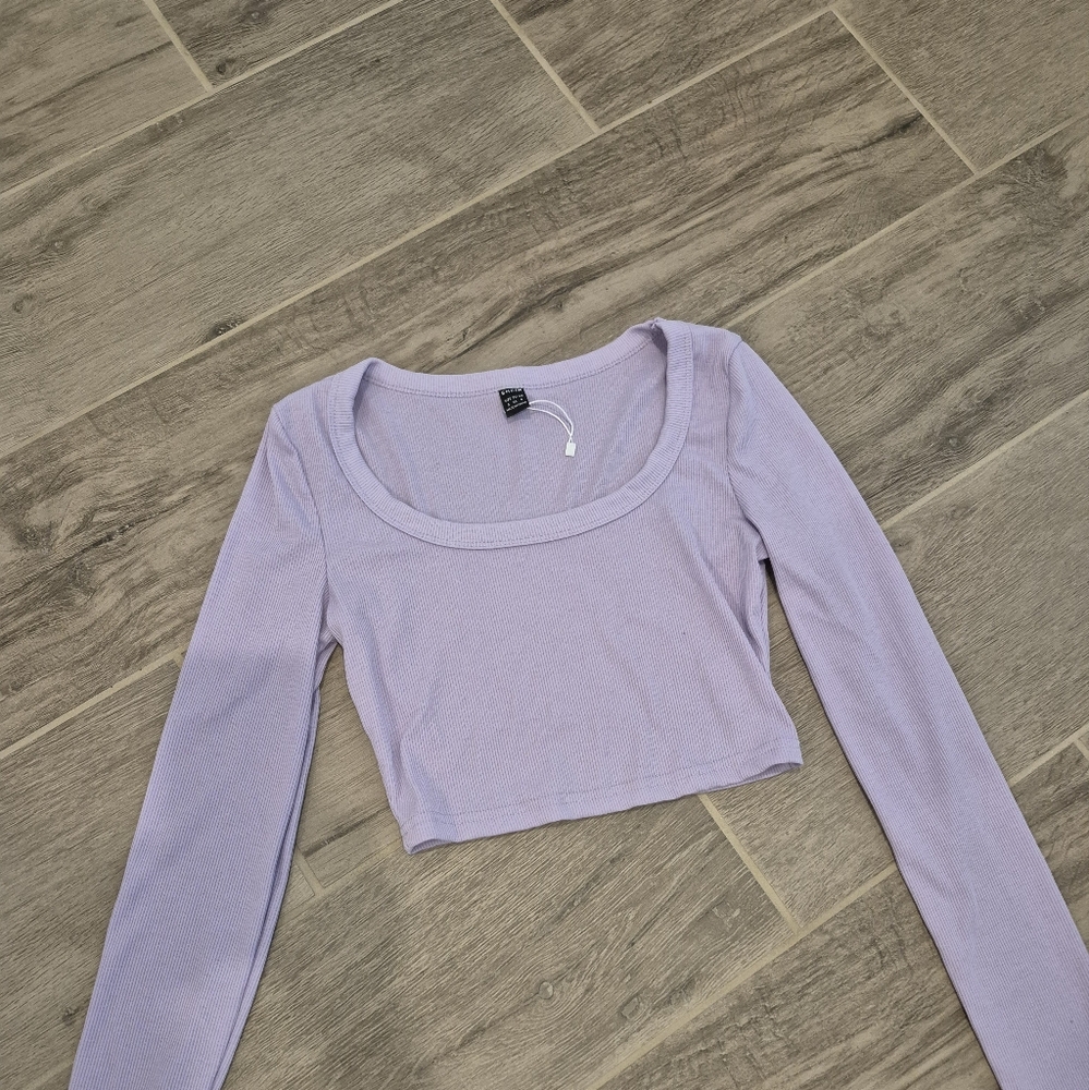 Seeing violet small crop top
